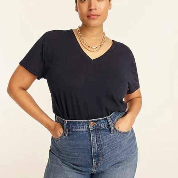 J. Crew Classic Vintage Cotton V-Neck Tee 2X - Picture 1 of 14